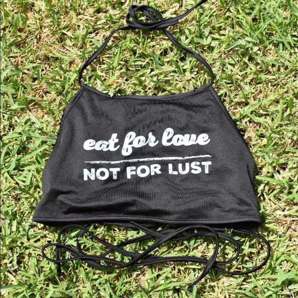 Crop Top with Vegan Message